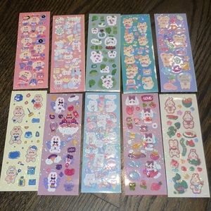 10 sheets- Cartoon Stickers for scrapbooking